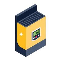 A portable music player device icon in isometric style vector