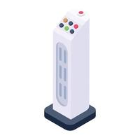 An icon of tower fan in isometric style vector