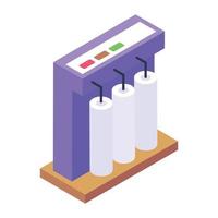 An icon design of power transformer, editable vector