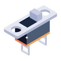 Icon of toggle switch in editable design vector