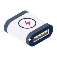 Isometric icon of automobile battery vector