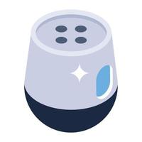 Editable design of power socket icon vector