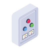 Editable design of wall socket icon vector