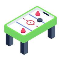 un icono de hockey de mesa, descarga vectorial isométrica de moda vector