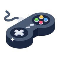 un gamepad, diseño de icono isométrico vector