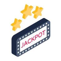 Icon of a jackpot in isometric design vector