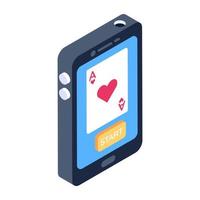 Icon of poker gaming, editable vector