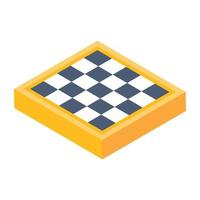 A chequerboard chess game isometric icon vector