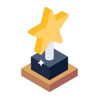 A star trophy isometric vector download