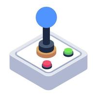 icono de joystick en diseño isométrico, consola de juegos vector