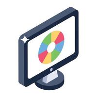 Color picker isometric style icon, color selection vector
