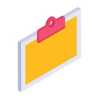 Hanging slate isometric style icon vector