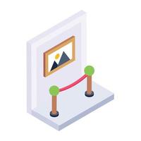 Art museum isometric style editable vector