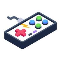 Game controller isometric style icon vector