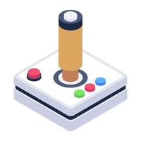 Arcade controller isometric icon, editable vector