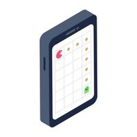 Phone game isometric style icon, editable vector