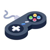 Game controller isometric style icon vector