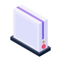 Central processing unit isometric icon vector