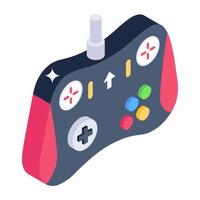 icono de estilo isométrico del controlador de juego vector