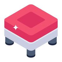 An icon design of table, editable vector