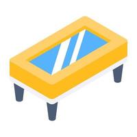 An icon design of table, editable vector