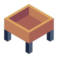 An icon design of table, editable vector