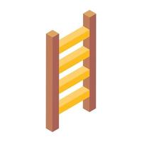 Trendy isometric icon design of ladder vector