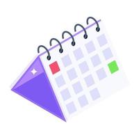 Editable design of calendar icon vector