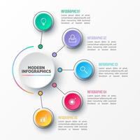 plantilla infográfica vectorial 3d para presentación. visualización de datos comerciales. elementos abstractos concepto creativo para infografía. vector