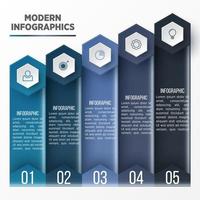 plantilla infográfica vectorial 3d para presentación. visualización de datos comerciales. elementos abstractos concepto creativo para infografía. vector