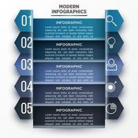 plantilla infográfica vectorial 3d para presentación. visualización de datos comerciales. elementos abstractos concepto creativo para infografía. vector