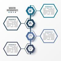 plantilla infográfica vectorial 3d para presentación. visualización de datos comerciales. elementos abstractos concepto creativo para infografía. vector