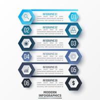 plantilla infográfica vectorial 3d para presentación. visualización de datos comerciales. elementos abstractos concepto creativo para infografía. vector