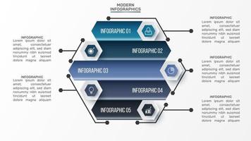 Vector 3D infographic template for presentation. Business data visualization. Abstract elements. Creative concept for infographic.