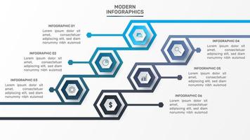 plantilla infográfica vectorial 3d para presentación. visualización de datos comerciales. elementos abstractos concepto creativo para infografía. vector