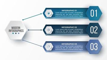 Vector 3D infographic template for presentation. Business data visualization. Abstract elements. Creative concept for infographic.