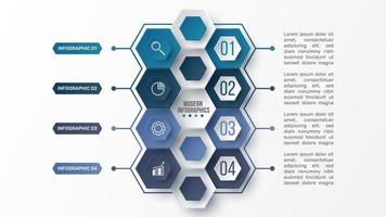 Vector 3D infographic template for presentation. Business data visualization. Abstract elements. Creative concept for infographic.