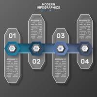 plantilla infográfica vectorial 3d para presentación. visualización de datos comerciales. elementos abstractos concepto creativo para infografía. vector