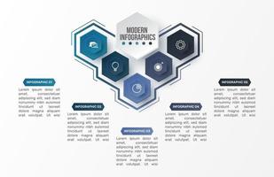 plantilla infográfica vectorial 3d para presentación. visualización de datos comerciales. elementos abstractos concepto creativo para infografía. vector