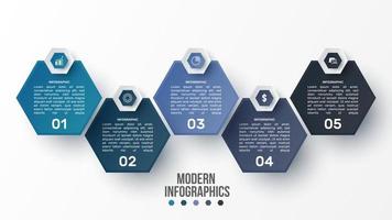 plantilla infográfica vectorial 3d para presentación. visualización de datos comerciales. elementos abstractos concepto creativo para infografía. vector