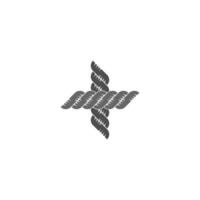 ilustración de plantilla de diseño de logotipo de icono de cuerda vector