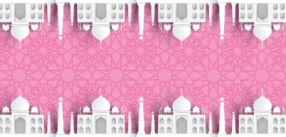 blank mosque text background, modern elegant islamic design vector