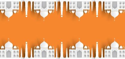 blank mosque text background, modern elegant islamic design vector