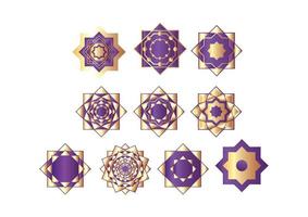 set of mandala islamic concept vector