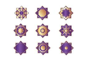 set of mandala islamic concept vector