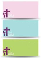 Good Friday vector Illustration Background for greeting card, poster - Translation of text , Good Friday