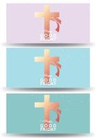 Good Friday vector Illustration Background for greeting card, poster - Translation of text  Good Friday