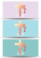 Good Friday vector Illustration Background for greeting card, poster - Translation of text  Good Friday