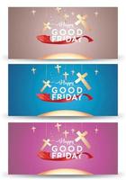 Good Friday vector Illustration Background for greeting card, poster - Translation of text Good Friday