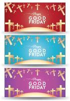 Good Friday vector Illustration Background for greeting card, poster - Translation of text Good Friday